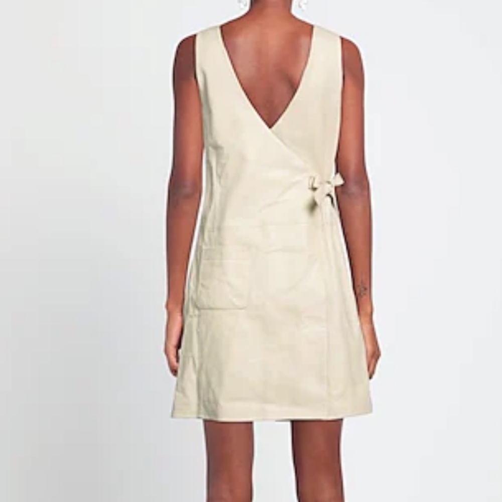 Marc Jacob’s Ivory Genuine Lamb Leather mini dress